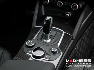 Alfa Romeo Stelvio Center Console Trim Set - Carbon Fiber - Two Piece Kit - Pre '20 - Feroce Carbon